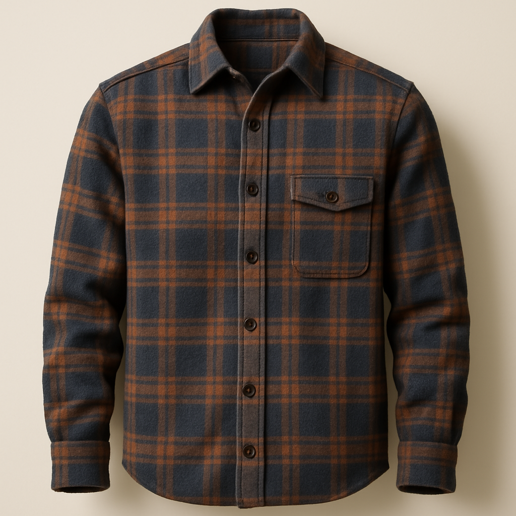 Men's Casual Plaid Flannel Shirt