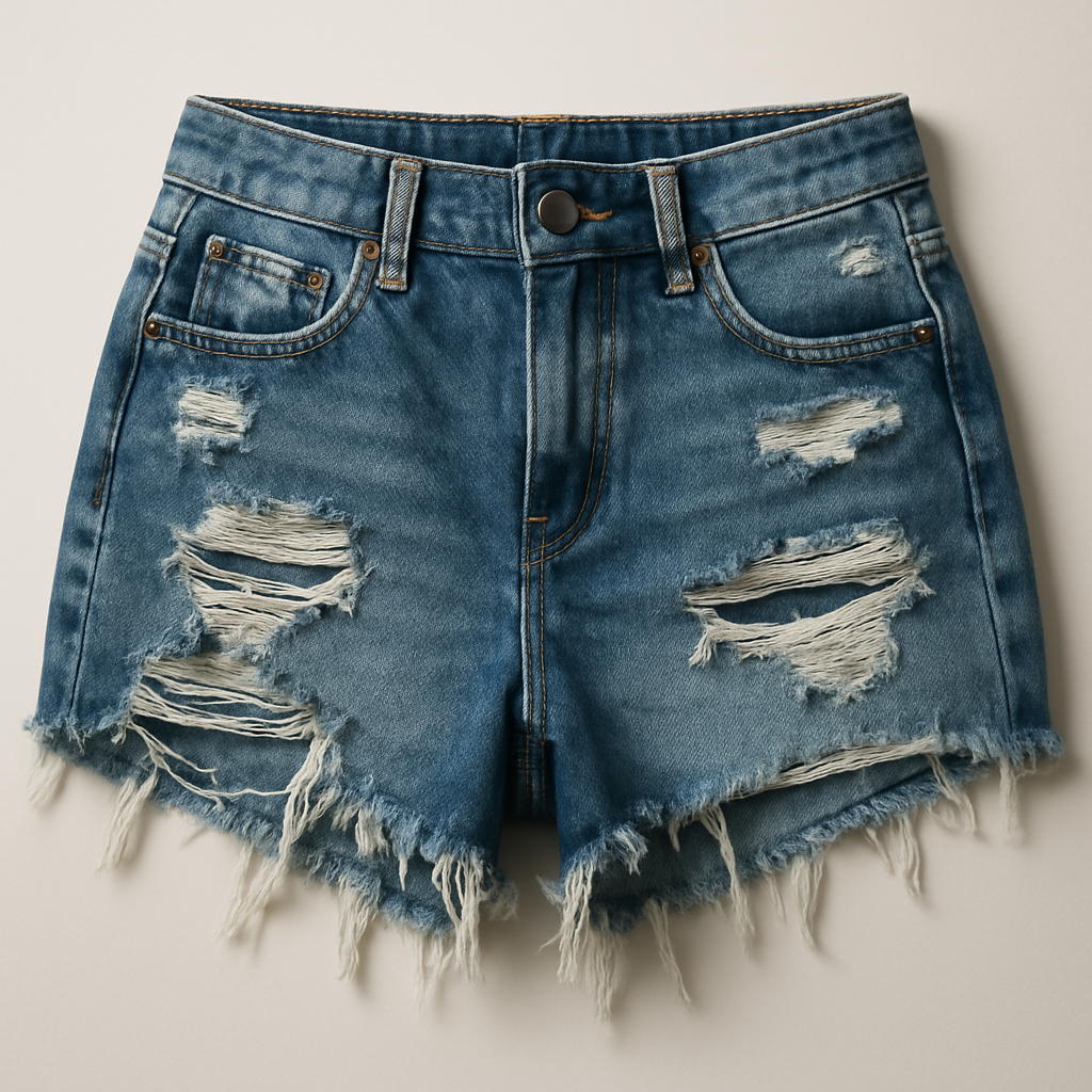 Women's Distressed Denim Shorts