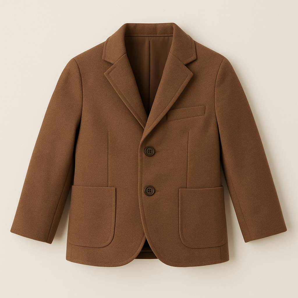 Kids Brown Color Formal Blazer