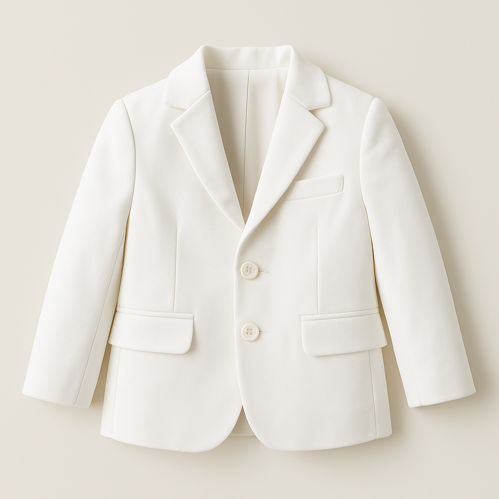 Kids White Standard Blazer
