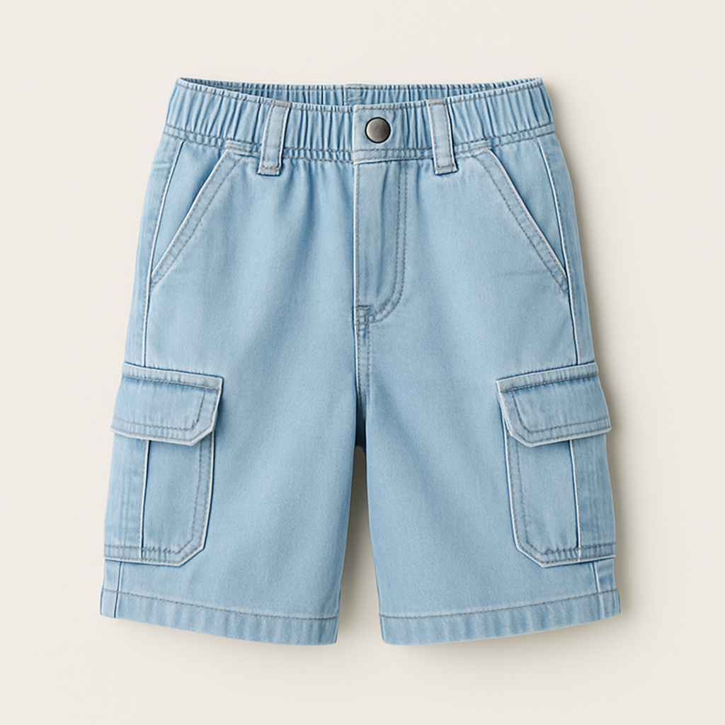 Casual Denim Style Kids Shorts
