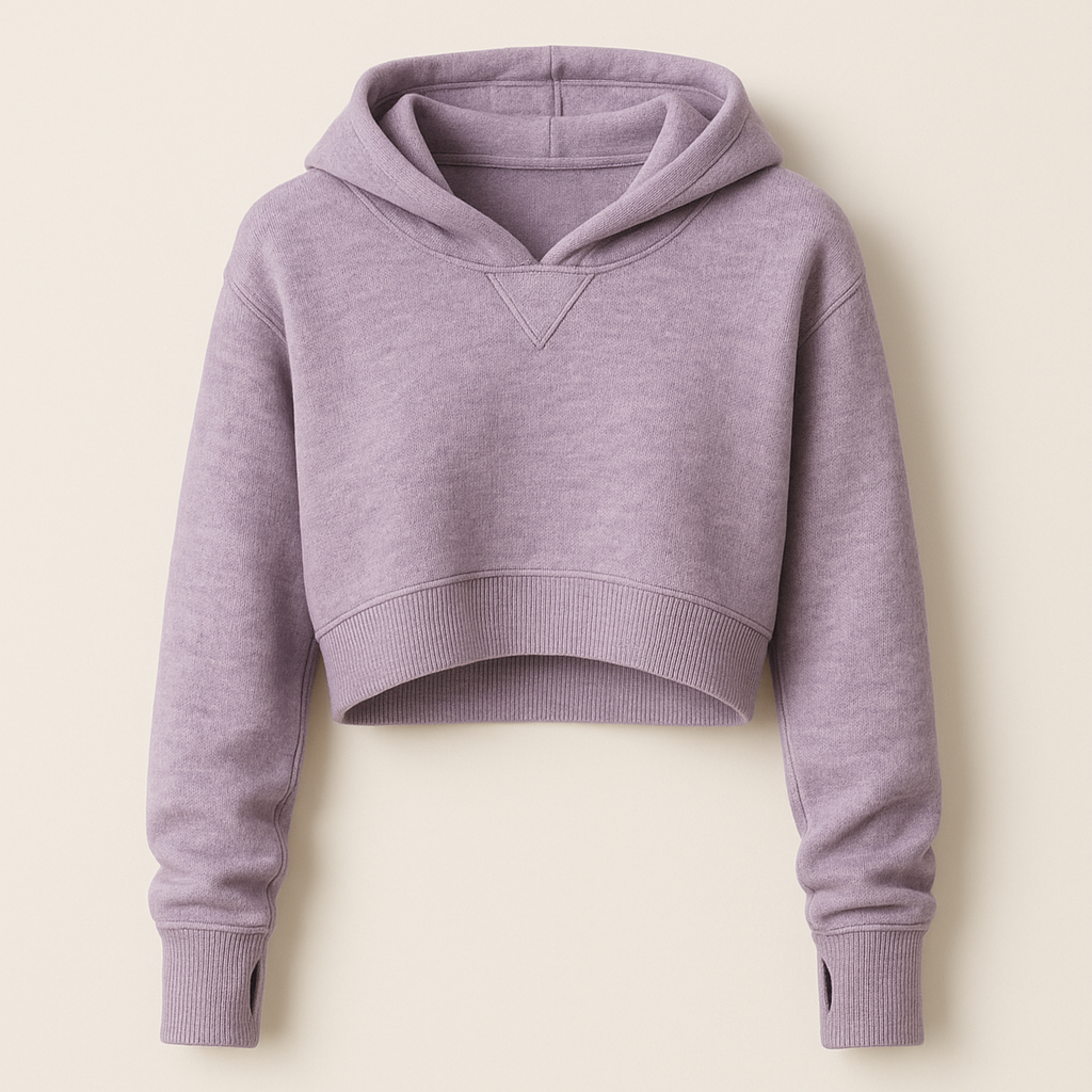 Cropped Pullover Hoodie