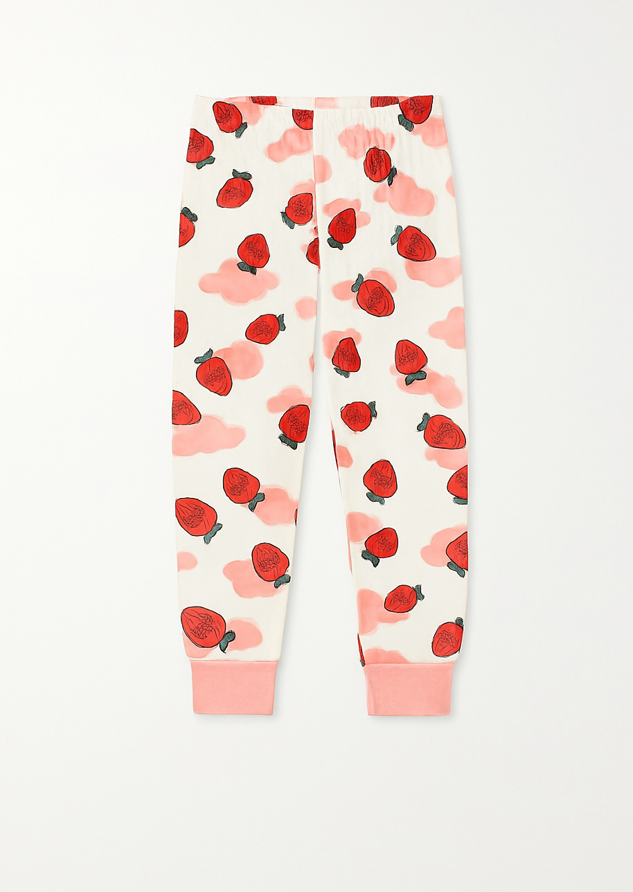 Strawberry Kids Pajama Bottom – Pink with Strawberry Print