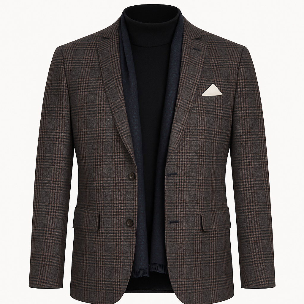 Urban Checkered Elegance Blazer