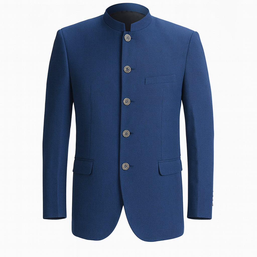 Royal Blue Mandarin Blazer