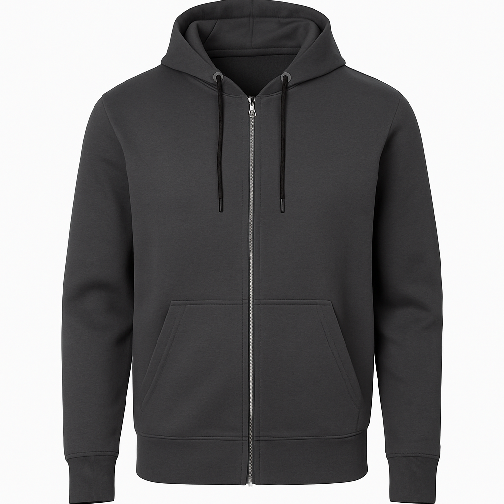 Urban Charcoal Zip-Up Hoodie