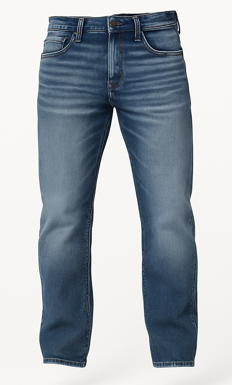 Classic Faded Blue Straight Fit Jeans