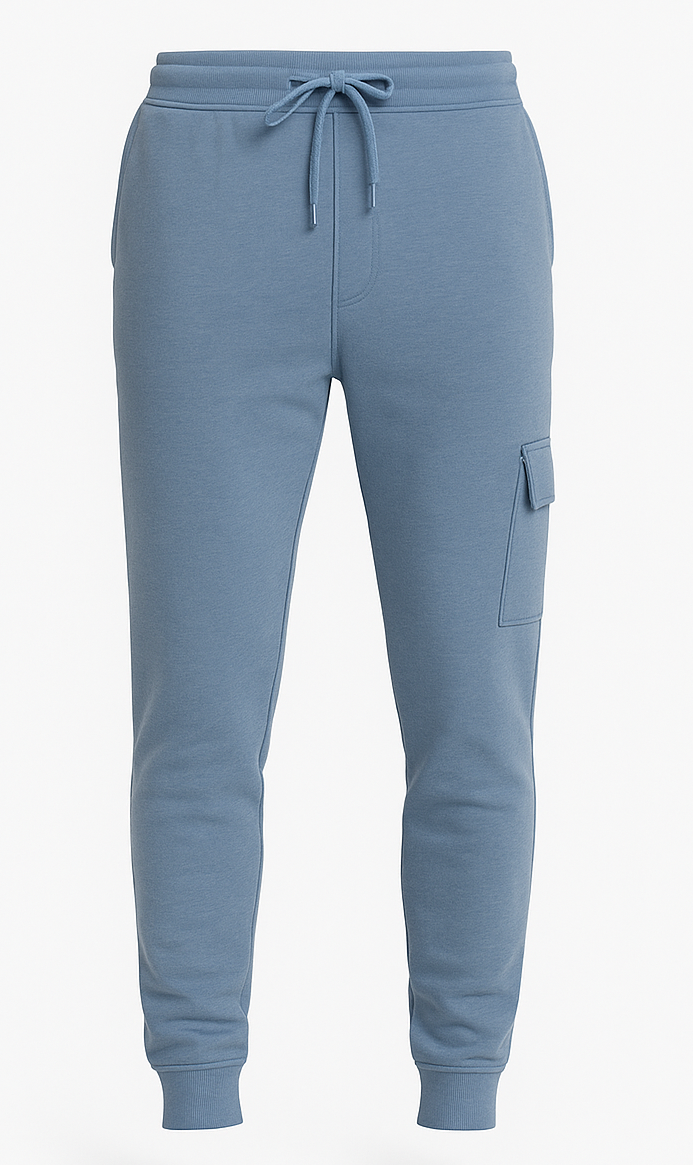 Sky Blue Cotton Joggers