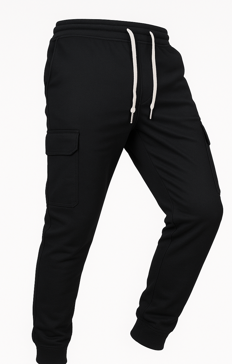 Black Cargo Joggers
