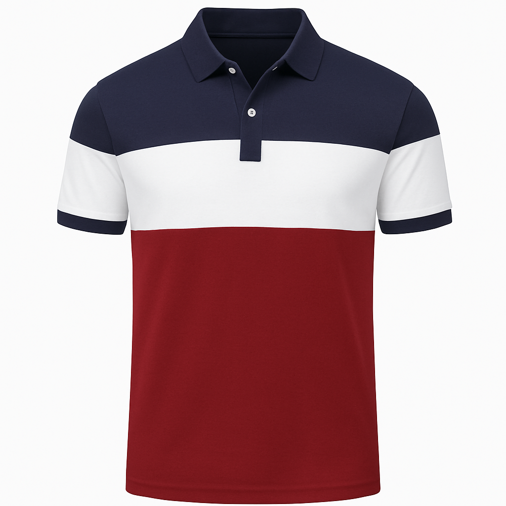 Tri-Color Stylish Polo Shirt