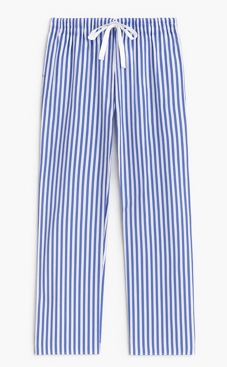 Blue & White Striped Cotton Pajama