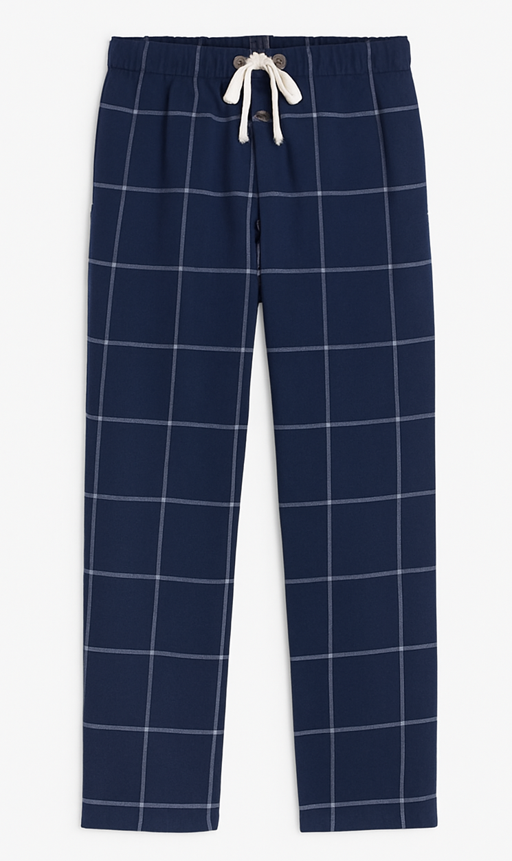 Navy Blue Checkered Pajama Pant