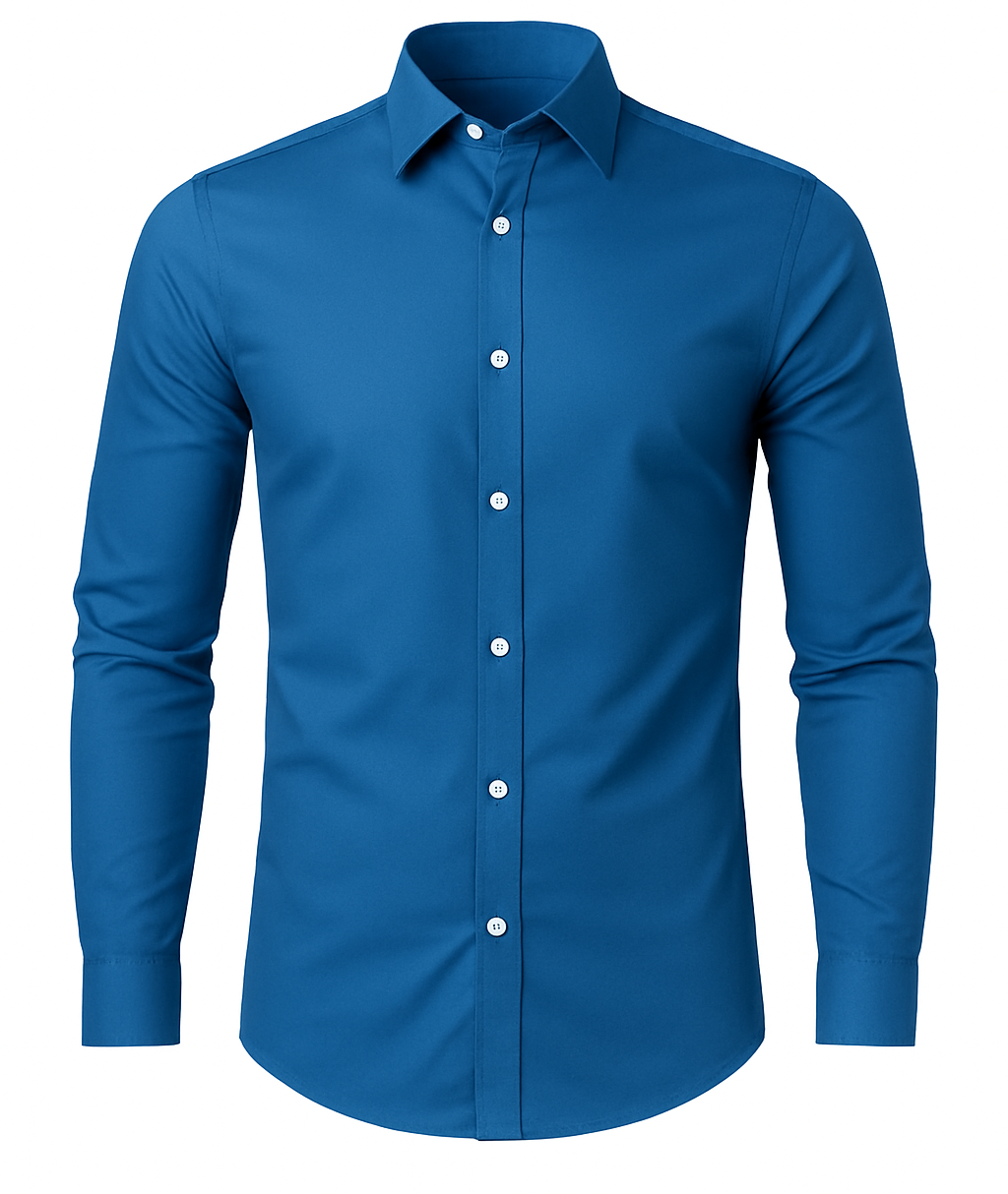 Premium Slim Fit Cotton Shirt (Royal Blue)
