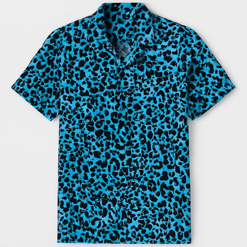 Blue Abstract Printed Half Sleeve Shirt