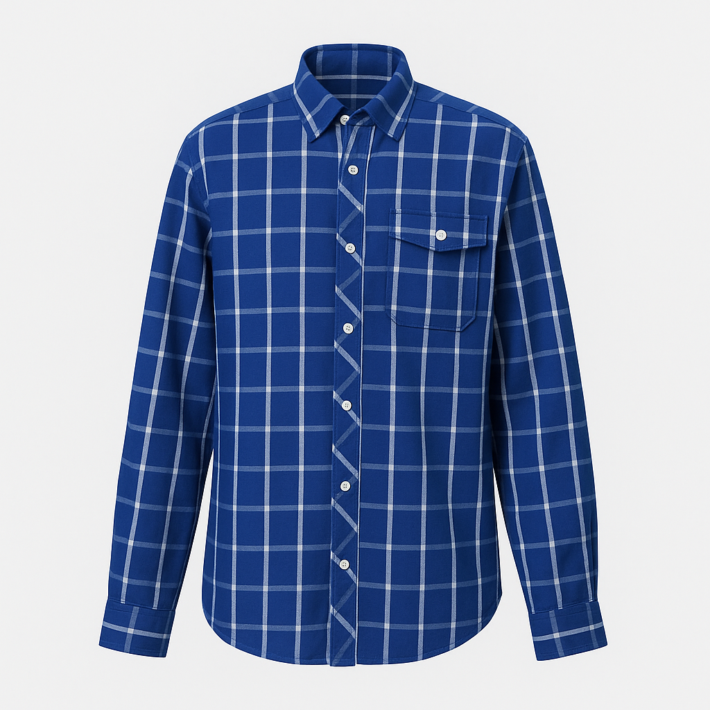 Blue Checkered Full Sleeve Shirt