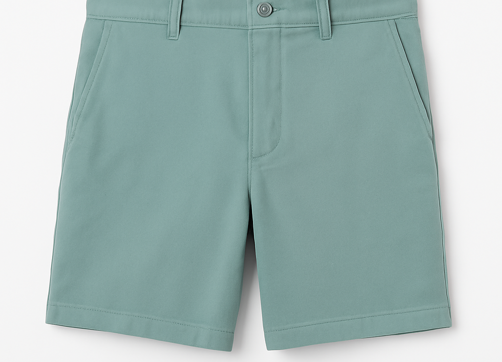 Men's Slim Fit Cotton Shorts - Mint Green
