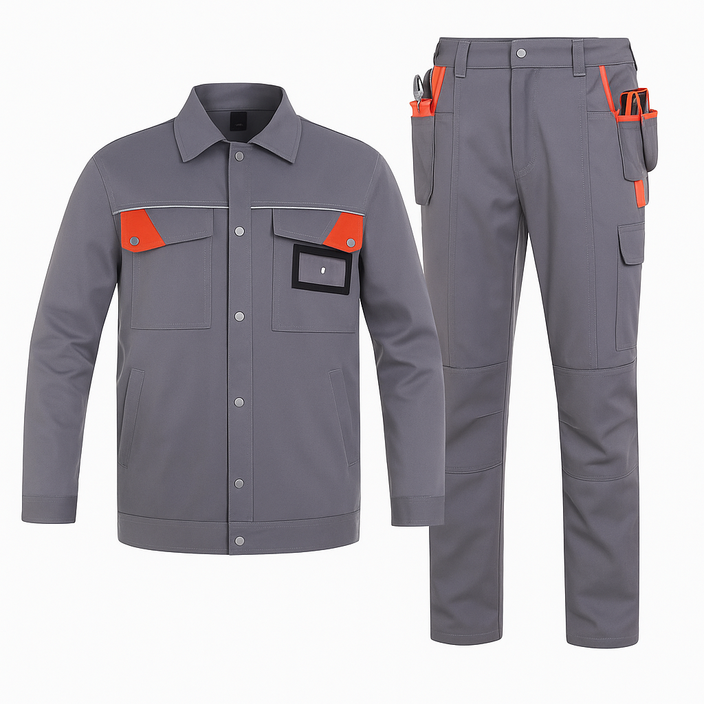 Professional Workwear Set – Grey with Tool Pockets