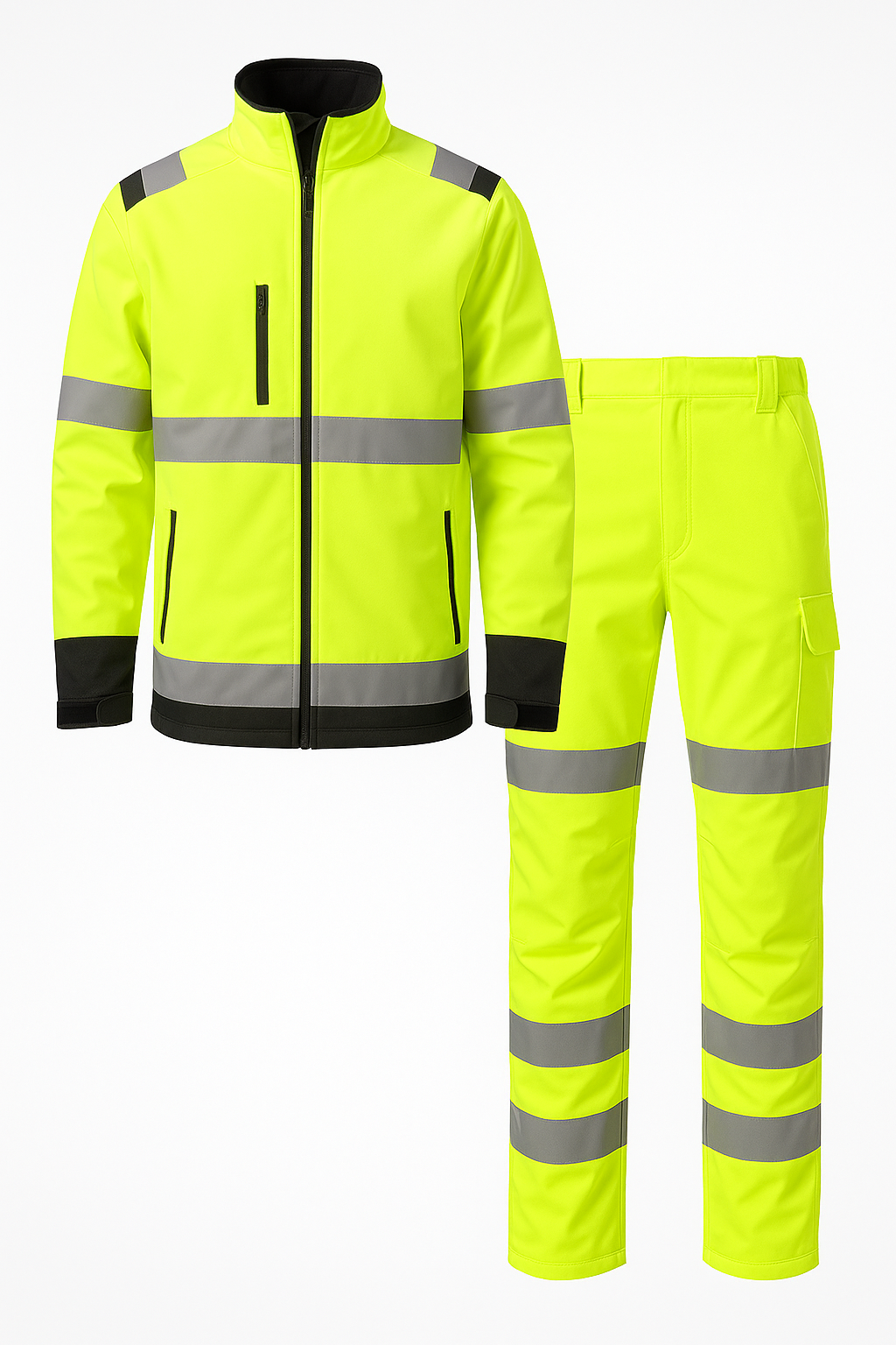 High Visibility Reflective Workwear Set – Neon Yellow