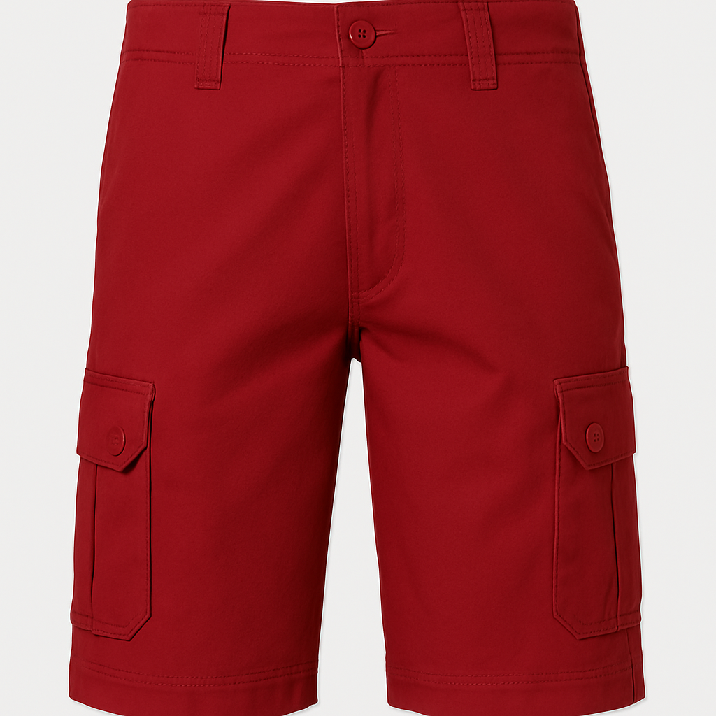 Classic Red Cargo Shorts