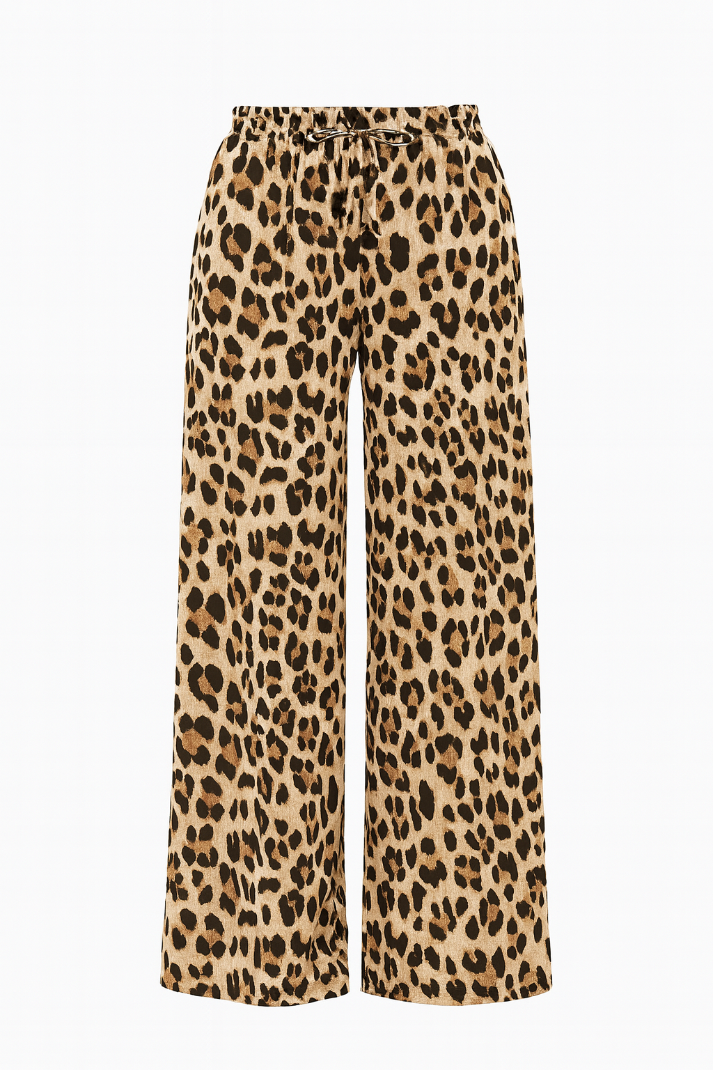 Wild Print Wide-Leg Pants