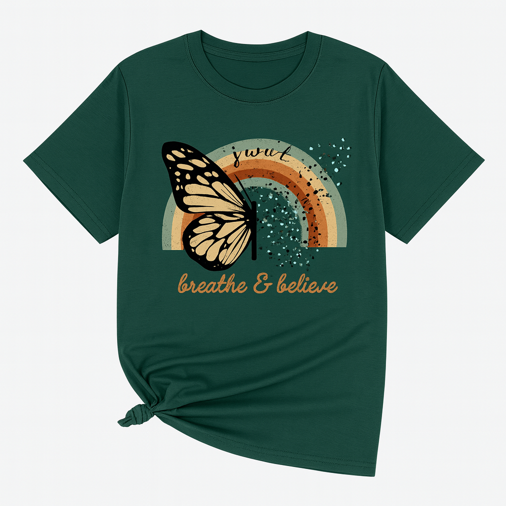 Breathe & Believe Butterfly Tee