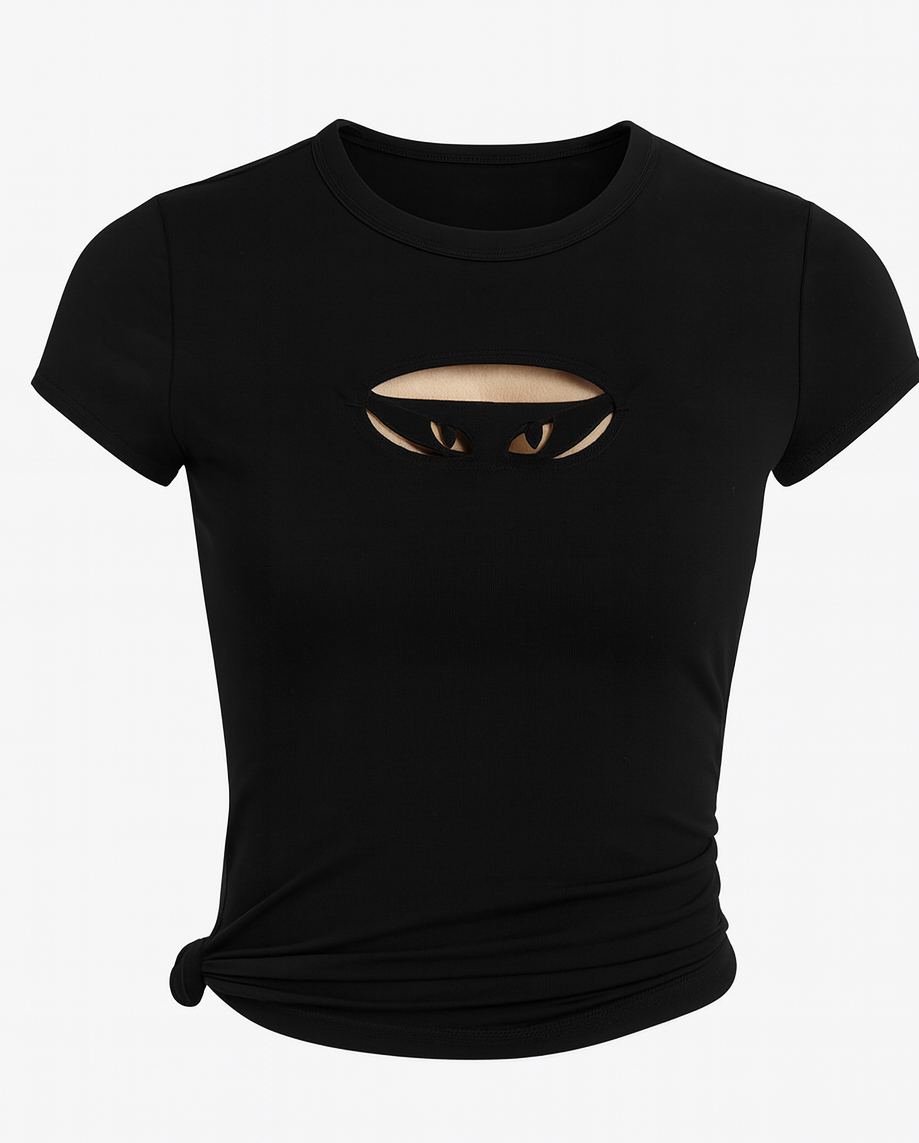 Black Panther Eye Cutout Tee