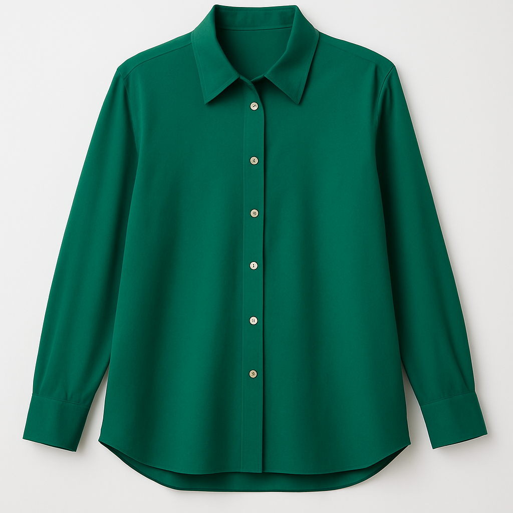 Emerald Classic Button-Down Shirt – Full Sleeve