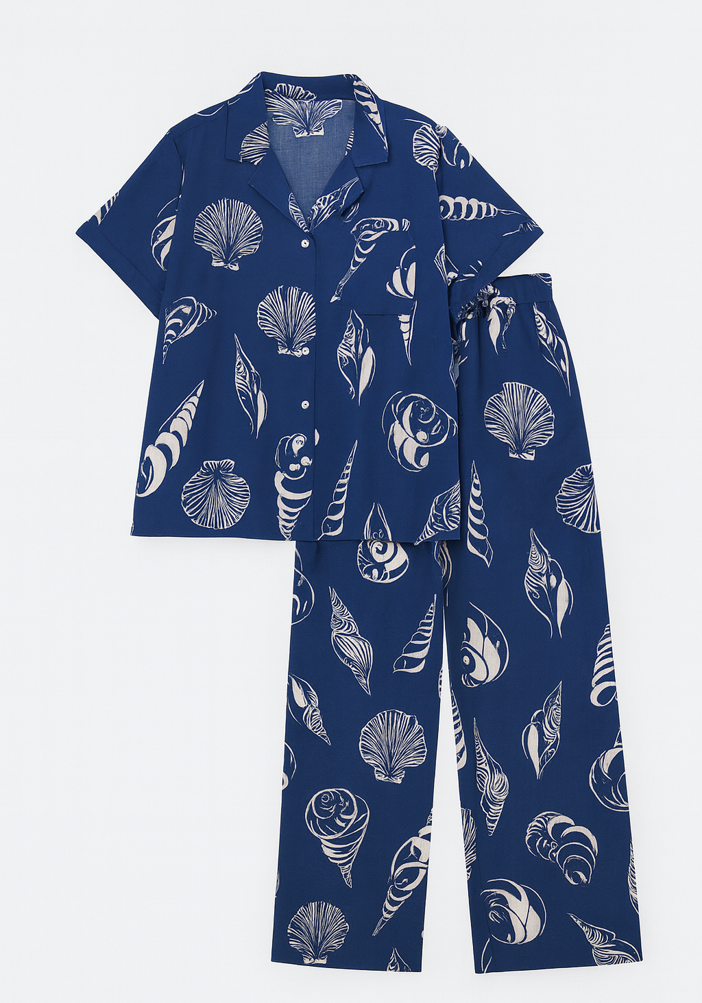 Ocean Breeze Pajama Set – Seashell Print