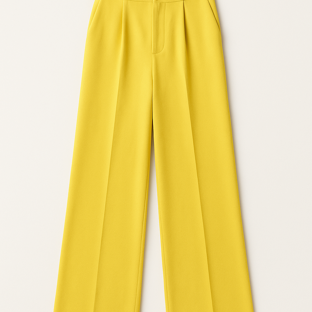 Bright Yellow Wide Leg Pants