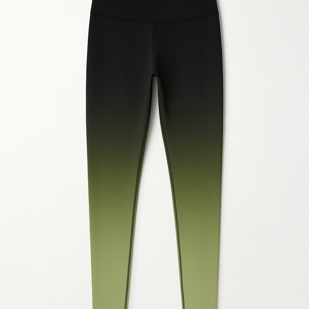 Black to Green Gradient Leggings