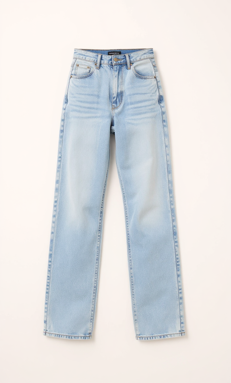Very Light Blue Wide Leg Jeans