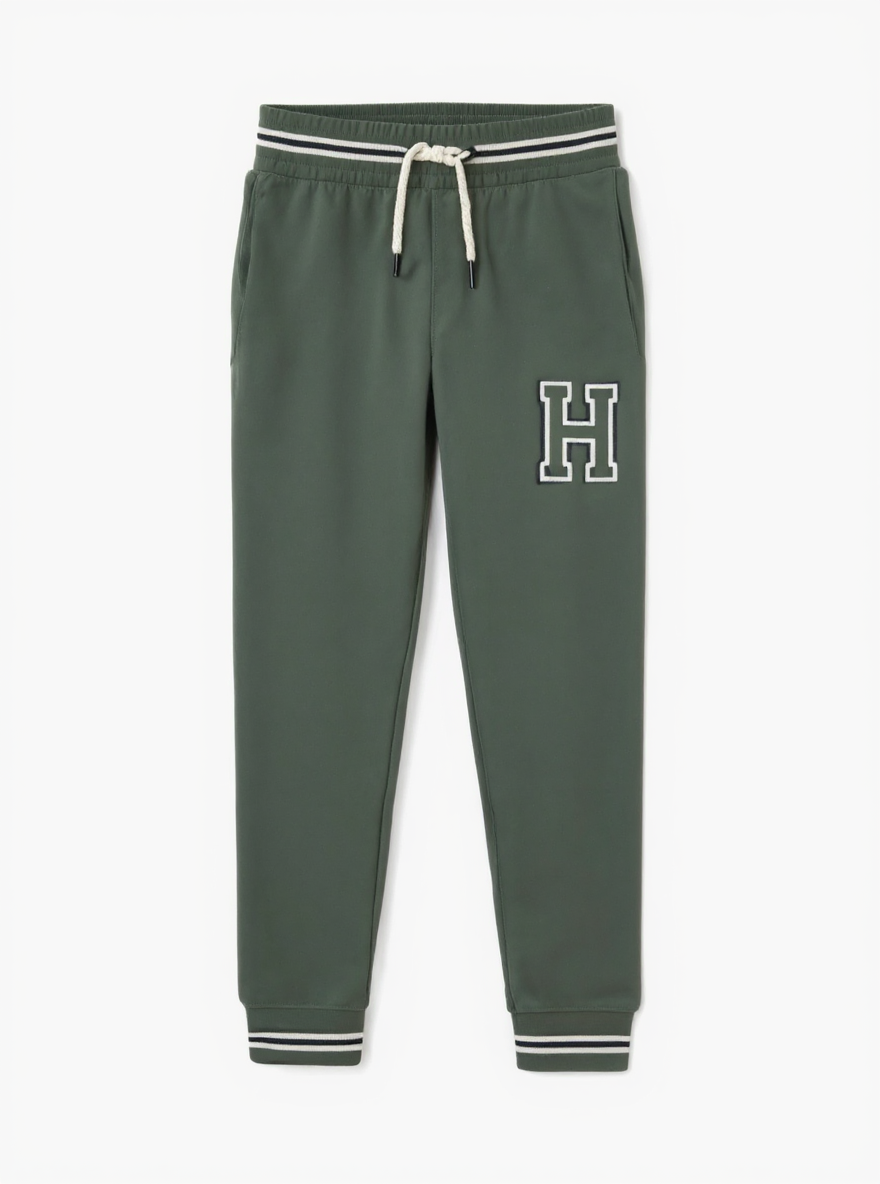 Olive Green H Logo Jogger