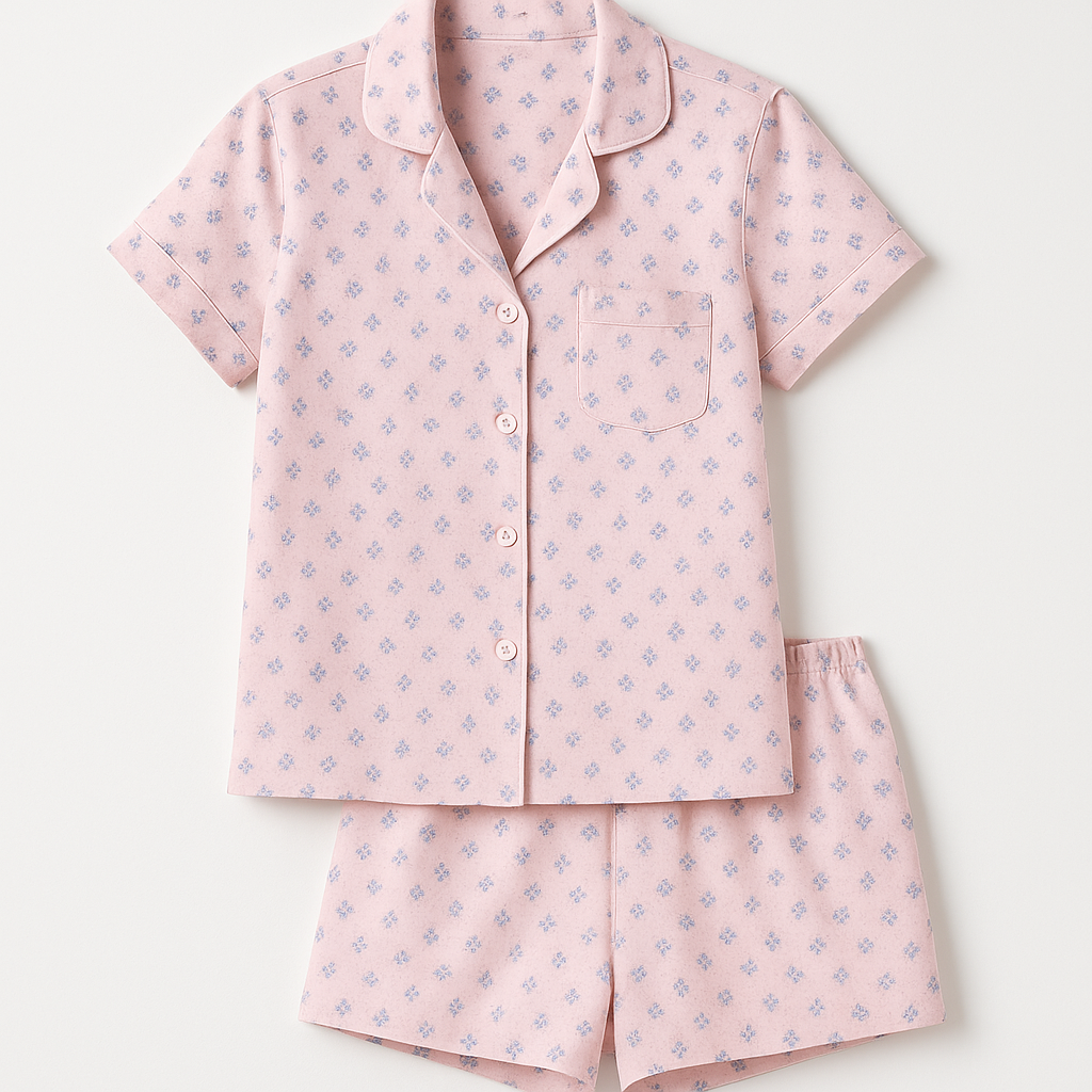 Pink Floral Print Sleepwear